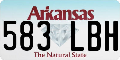 AR license plate 583LBH