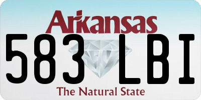 AR license plate 583LBI