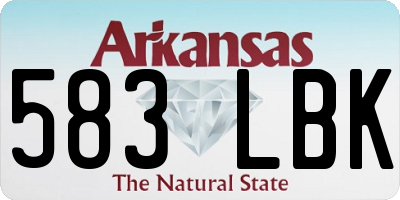 AR license plate 583LBK