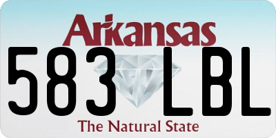 AR license plate 583LBL
