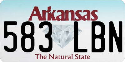AR license plate 583LBN