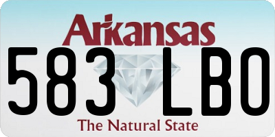 AR license plate 583LBO