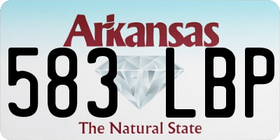 AR license plate 583LBP