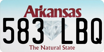 AR license plate 583LBQ
