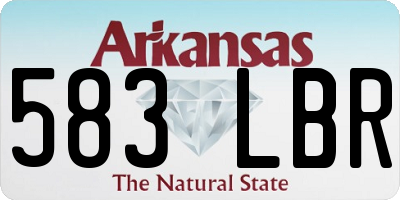 AR license plate 583LBR