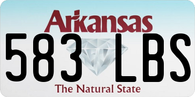 AR license plate 583LBS