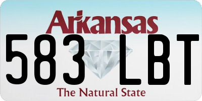 AR license plate 583LBT