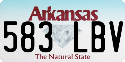 AR license plate 583LBV