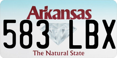 AR license plate 583LBX