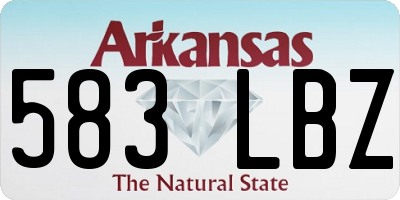 AR license plate 583LBZ