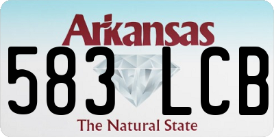 AR license plate 583LCB