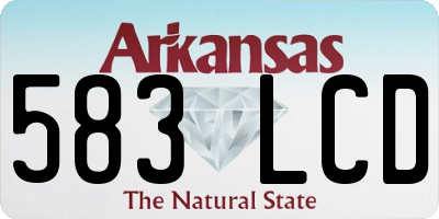 AR license plate 583LCD