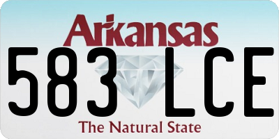AR license plate 583LCE