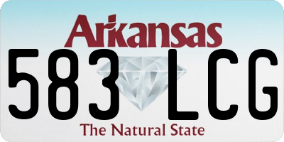 AR license plate 583LCG