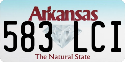 AR license plate 583LCI