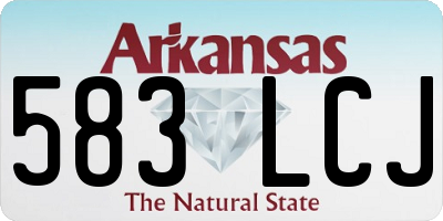 AR license plate 583LCJ