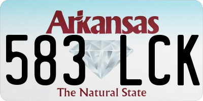 AR license plate 583LCK