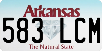 AR license plate 583LCM