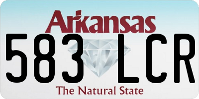 AR license plate 583LCR