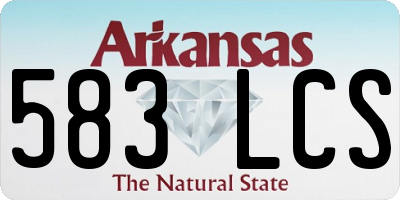 AR license plate 583LCS