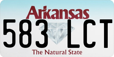 AR license plate 583LCT