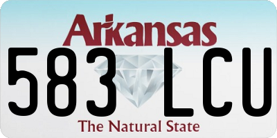 AR license plate 583LCU