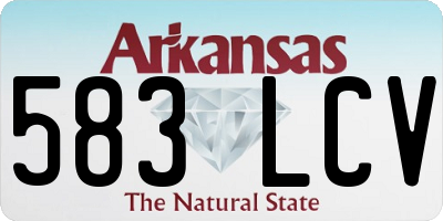 AR license plate 583LCV