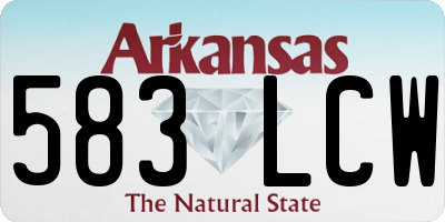 AR license plate 583LCW