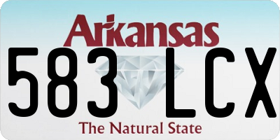 AR license plate 583LCX