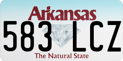 AR license plate 583LCZ