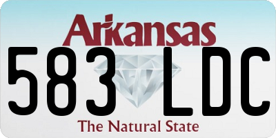 AR license plate 583LDC