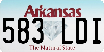 AR license plate 583LDI