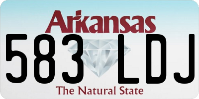 AR license plate 583LDJ
