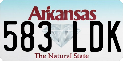 AR license plate 583LDK