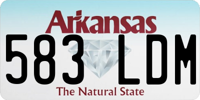 AR license plate 583LDM