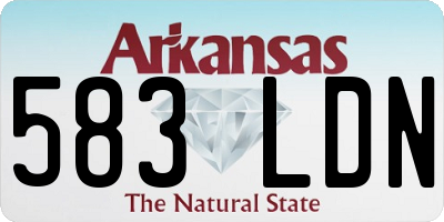 AR license plate 583LDN