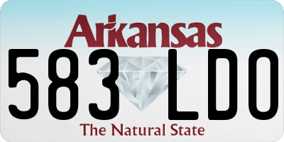 AR license plate 583LDO