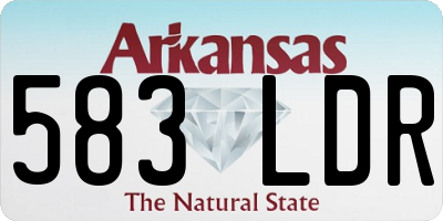 AR license plate 583LDR