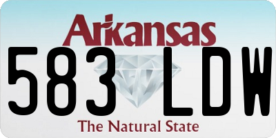 AR license plate 583LDW