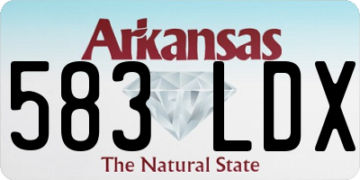 AR license plate 583LDX