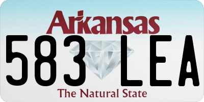 AR license plate 583LEA