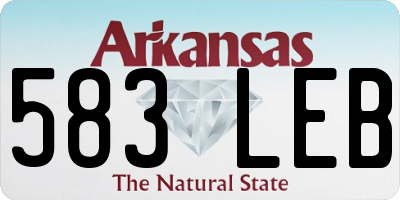 AR license plate 583LEB
