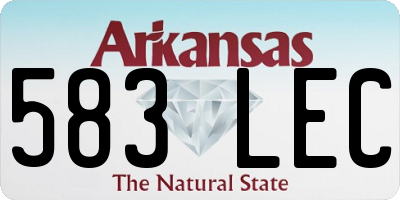 AR license plate 583LEC