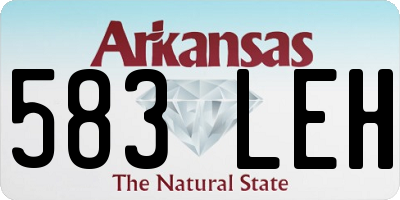 AR license plate 583LEH
