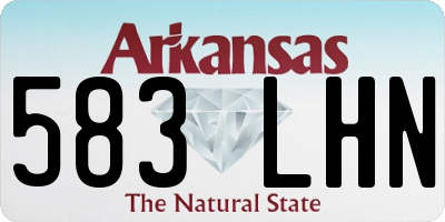 AR license plate 583LHN