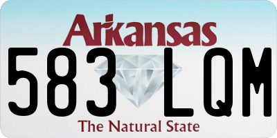AR license plate 583LQM