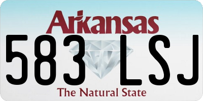AR license plate 583LSJ