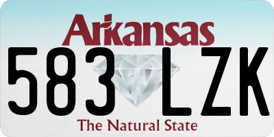 AR license plate 583LZK