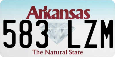 AR license plate 583LZM