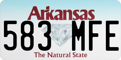 AR license plate 583MFE